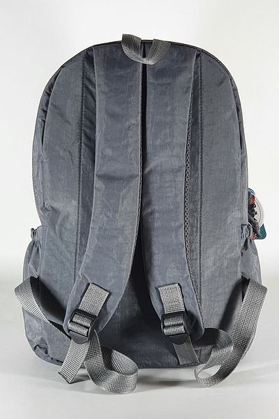 FCSTORE Unisex Gray Backpack School Bag Wrinkle Waterproof 14 Inch Laptop Travel Bag 40X30X15Cm