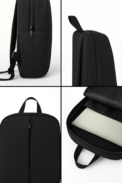 Çantachım Laptop Bag 15.6 Inch Black Notebook Backpack