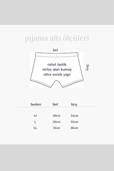 BUTİK1AVM Pantaloni scurți de pijama pentru femei Boxer Bumbac Ultra elastic Confortabil Model de țesătură