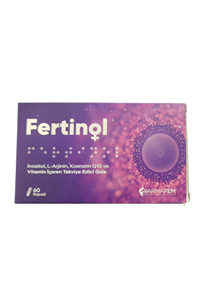 Farmafem İlaç Fertinol 60 Kapsül (İnositol, L-Arjinin, Koenzim Q10 ve Vitamin...