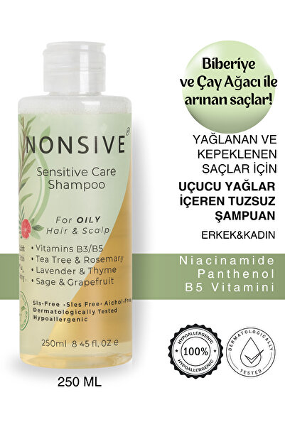 Nonsive Shampoo Type 3 Kepek Karşıtı Arındırıcı Yağlı Saçlar Için Şampuan -aromaterapi Içerikli/sülfatsız Şampuan
