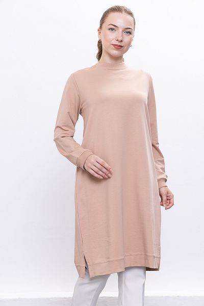 Linvey Crew neck two thread comfortable fit tunic plus size hijab clothing (k7191 long)
