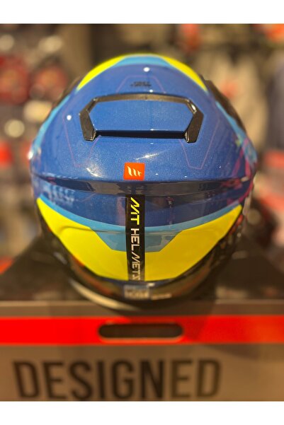 MT Kask Atom Sv Adventure A7 Mavi Çene Açılır Kask Güneş Vizörlü