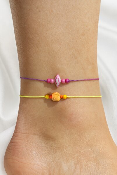 Femenino Neon Renkli 2’li Kabuk Halhal Seti