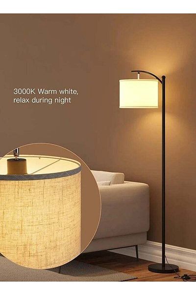 Generic Modern Retro Warm LED Floor Lamp 3 Colors Adjustable