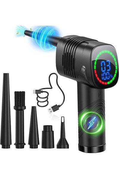 VENTLEX Suflanta aer Profesionala, Ecran Led, 3 Trepte de Viteza, Portabila, 5 duze, pentru indepartat praf