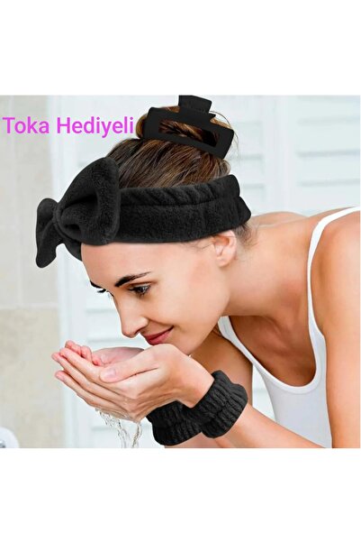 MutluBiDünya Yüz Yıkama Cilt Bakımı ve Spa Yaparken Kullanılan Bandana ve Bil...