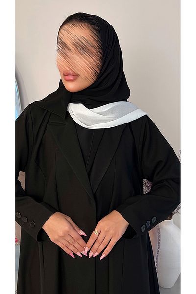 outline Black veil mixed with white