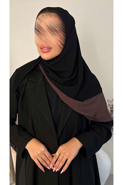 outline Black veil mixed with brown