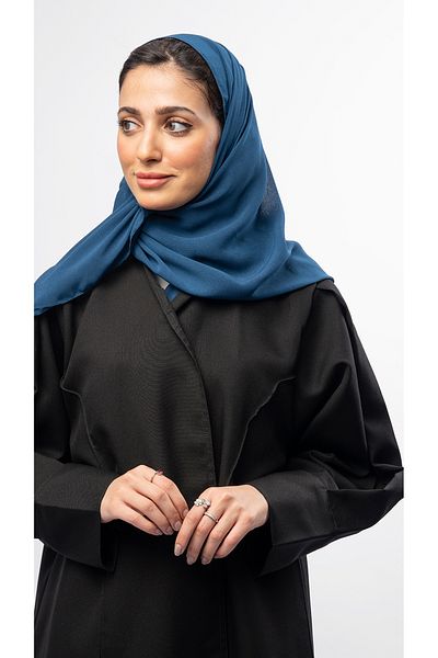 outline Plain turquoise veil