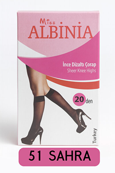 Kent Pazarı 1 Adet İnce Diz Altı Çorap 20 Den – Kadın Günlük & Klasik Giyim Uyumlu