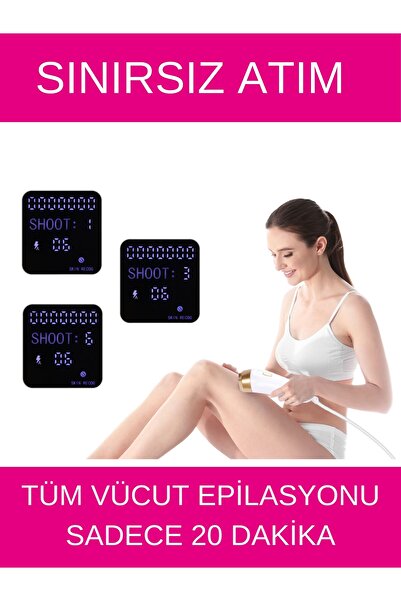 hoppo X100 Ipl Buz Lazer Epilasyon Cihazı Sınırsız Atım 10 Kademe Ultra Güçlü