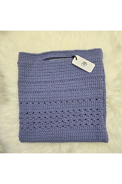 Randsac Lilac Crochet Top Handle Handbag