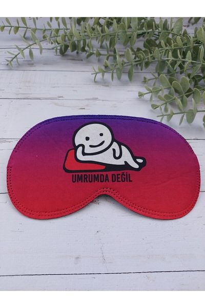 doktorbonem Δεν με νοιάζει Sleep Headband Eye Patch Τυπωμένη βαμβακερή ταινία ύπνου ταξιδιού