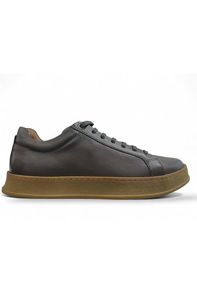 LUCIANO BELLINI Men's Leather Casual Shoes C15057 - Brown - 44