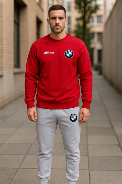 YOHO SPORT BMW Printed Original Unisex Winter Sweatshirt Red