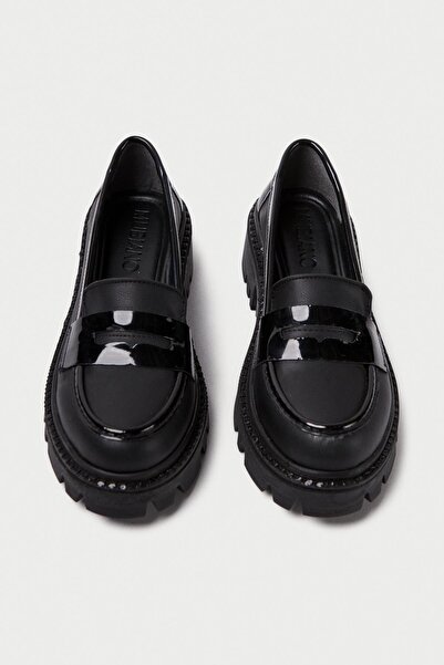 Mubiano MB2010-S Жіночі лофери з товстою підошвою, чорні