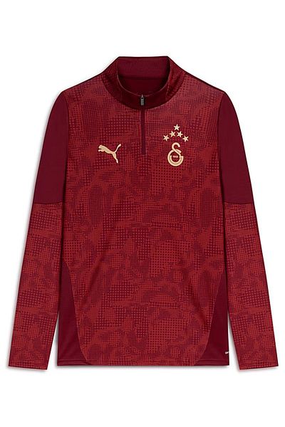 Puma Galatasaray 25/26 A Set 1/4 cu fermoar cu mânecă lungă pentru antrenament Tricou roșu Claret