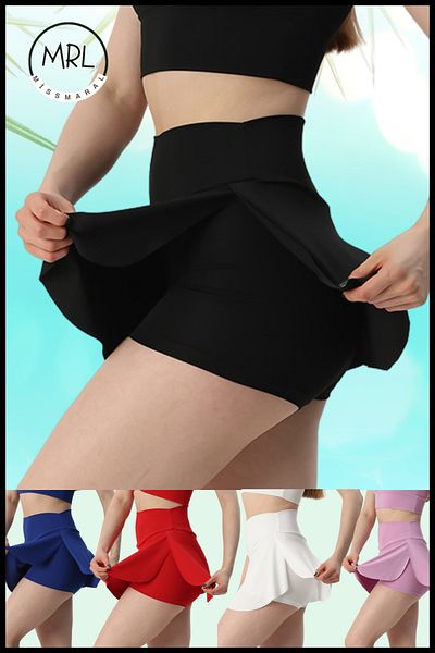missmaral Pantaloni scurți de plajă pentru sport, negru, pentru piscină, cu talie înaltă, cu uscare rapidă, cu design special