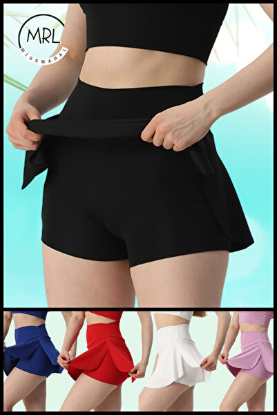 missmaral Black Sea Pool Sports Beach Shorts High Waist Tightening Quick-Drying Special Design Beach Shorts