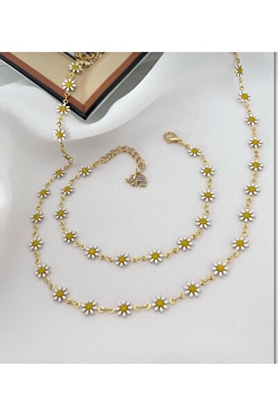 charmove ile kendinizi şımartın Kadın Gold Renk Papatya Model Özel Tasarım Set