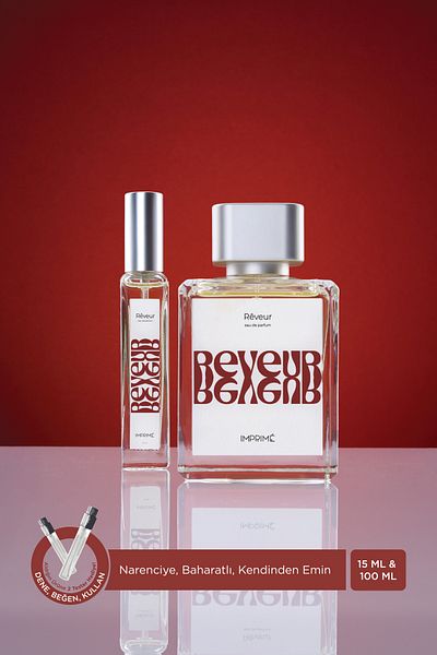 Imprime مجموعة عطور Rêveur EDP 100 مل وحجم السفر 15 مل للجنسين من I Citrus، Spice I Tangerine، Apple