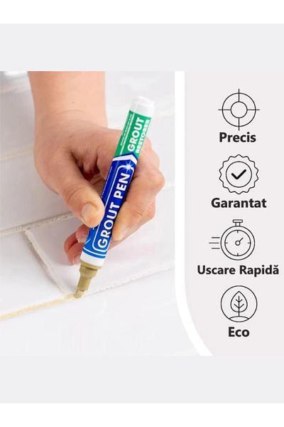 OEM Marker corector permanent pentru acoperirea rosturilor și găurilor în gresie, porțelan și marmură, crem, 15