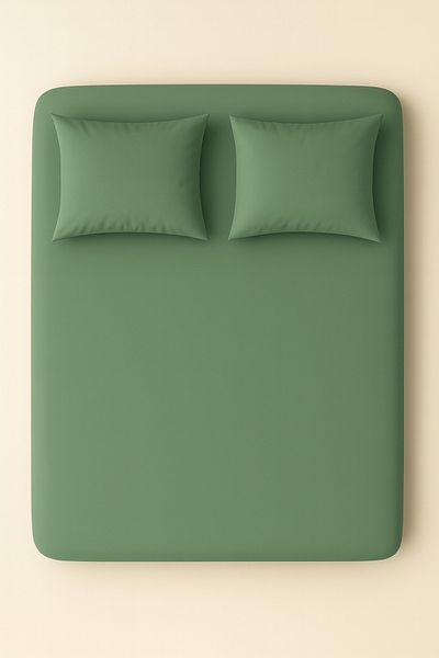 sutra 100% Cotton Satin Solid Color Double Fitted Sheet Set