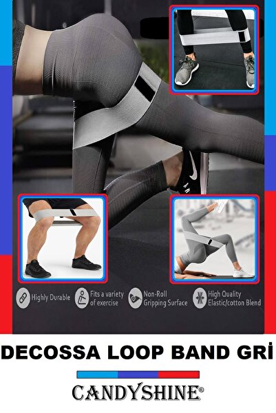 YDFit Decossa Loop Band Резинова стрічка для вправ з високим опором Сірий 18 ...