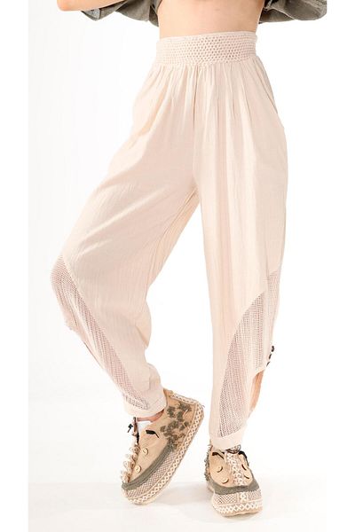 shE tekstil Leg Mesh Linen Shalwar