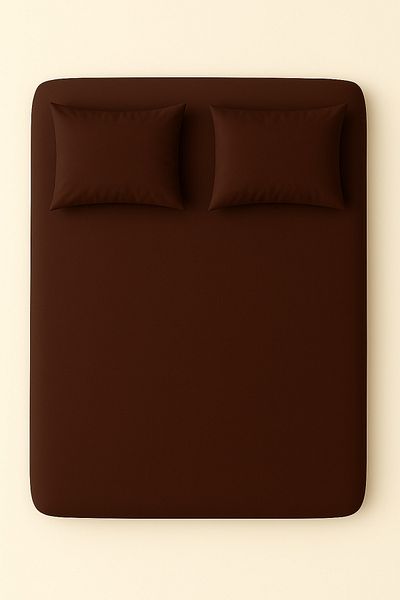 sutra 100% Cotton Satin Solid Color Double Fitted Sheet Set
