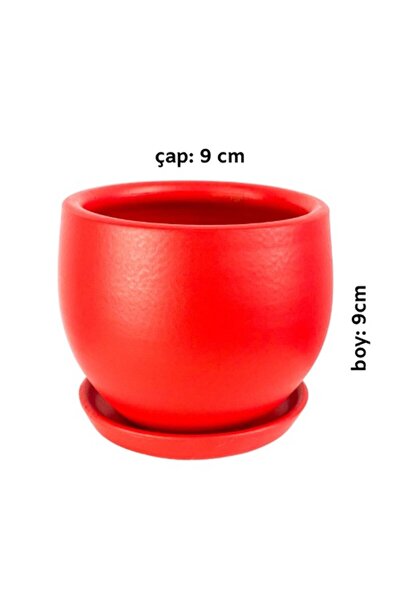 Fidanburada Curvy Terra Cotta Saksı - Kırmızı 9cm