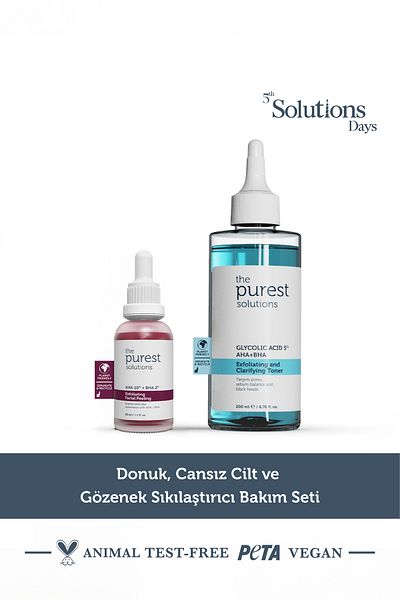 The Purest Solutions Set de îngrijire pentru prevenirea punctelor negre și strângerea porilor 200 ml + 30 ml