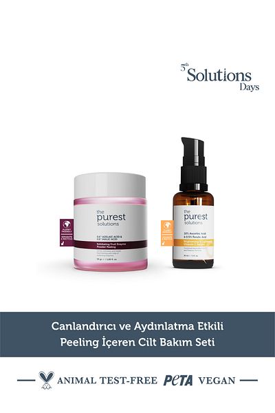 The Purest Solutions Σετ περιποίησης δέρματος με απολέπιση για αναζωογόνηση και λάμψη