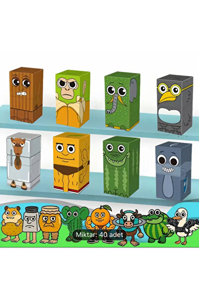 Manyetik Bloklar 40’lı Manyetik Karakter Blok Seti – TungTung Serisi, Hayvan ...