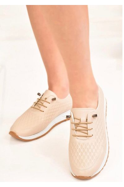 HT FREEDOM Orthopedic Sole Daily Soft Women's Skin String Ballerina Shoes Cream 150