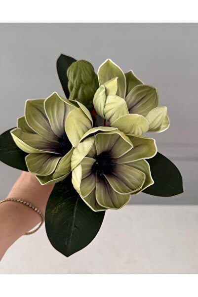 Pembeli Kızın Butiği KÜÇÜK BOY LÜKS MANOLYA BUKETİ YEŞİL