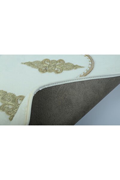 FeelHome Marmaris Non-Slip Sole, Soft, Absorbent 3-Piece Super Luxury Lace Em...