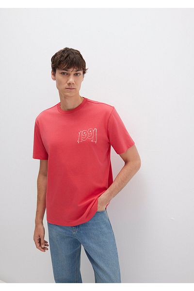 Mavi 1991 Printed Pink T-Shirt Loose Fit / Loose Relaxed Fit 0612908-71079