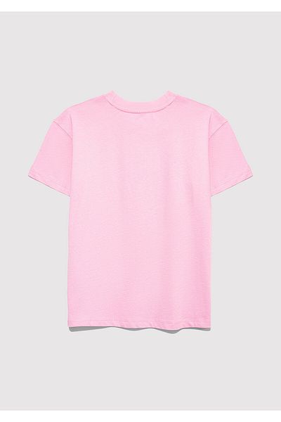 Mavi Logo Printed Pink T-Shirt Loose Fit / Loose Relaxed Fit 7610386-70972
