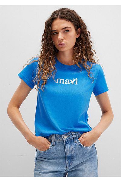 Mavi Μπλουζάκι με στάμπα Cat Semi Slim Fit / Semi Slim Fit 1613388-70902