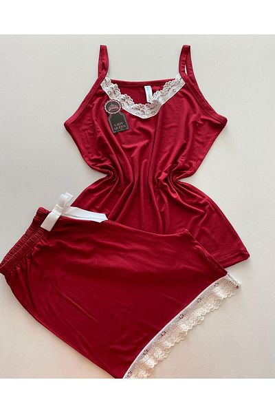 Lady Queen Ring Viscose Shorts Pajama Set