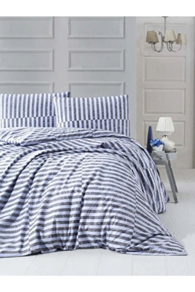 ALTINBAŞAK HOME COLLECTİON Belle Mavi Çift Kişilik Ranforce Nevresim Takımı