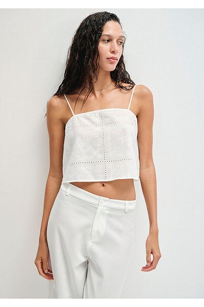 Mavi Fisto Embroidered Ecru Blouse 1211218-70057