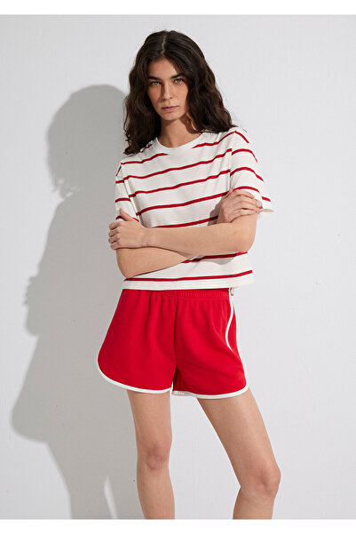 Mavi Red Striped Crop T-Shirt Crop / Short Cut 1612260 -86680