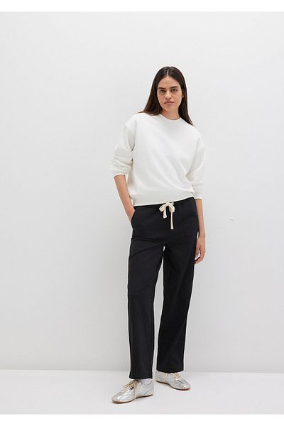 Mavi Black Trousers with Lace-Up Waist 1010945 -900