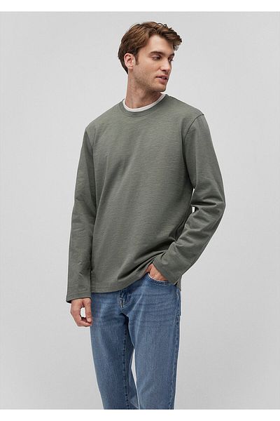 Mavi Зелена базова тениска с дълъг ръкав Regular Fit / Regular Fit 0612403 -85485