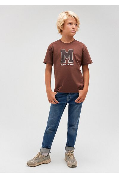 Mavi Tricou maro imprimat cu sigla M Loose Fit / Loose Relaxed Fit 6610243 -70243