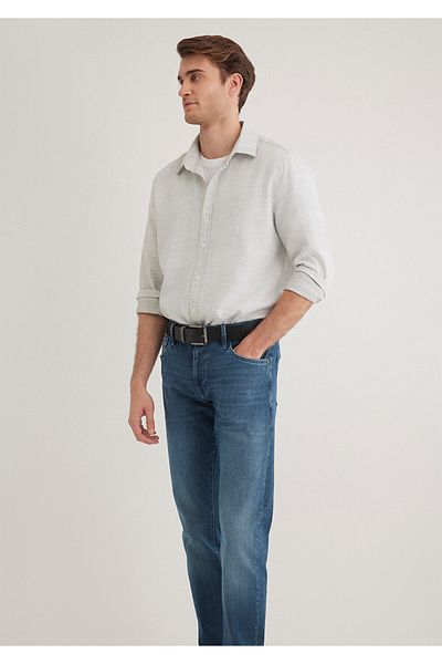 Mavi Λευκό πουκάμισο Slim Fit / Slim Fit0210053-71807