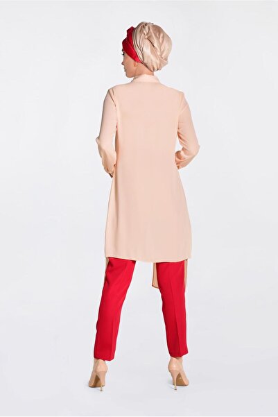 Alvina Pul Payet Detail Asymetric Chiffon Tunic 4077-1